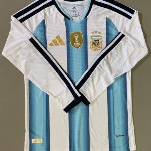 Argentina Home World Cup Player Version Full Sleeves